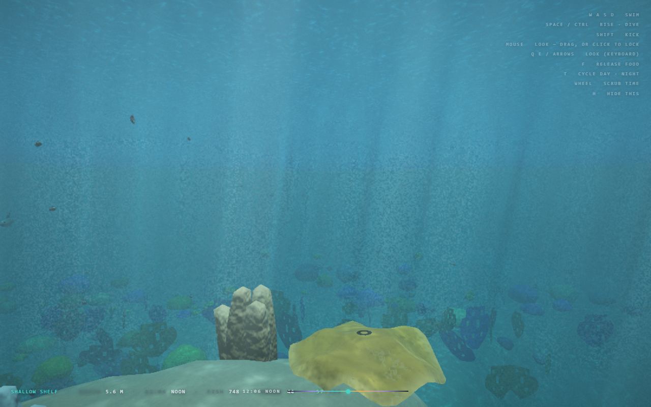 Reef — A reef built from one continuous field, which is why nothing in it reads faceted.